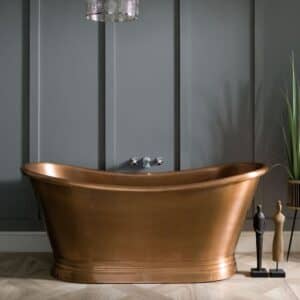 Antique Copper Boat Bath