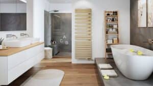 Roda Spa Asym Electric Heated Towel Rails For Bathrooms