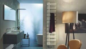 Yucca Asym Double Heated Towel Rails For Bathrooms