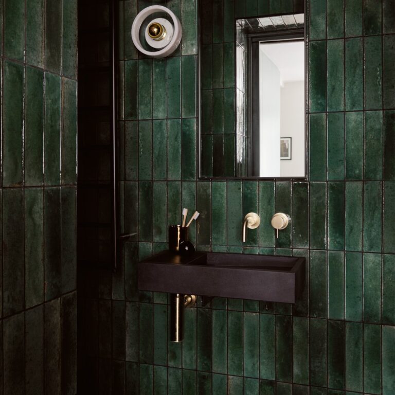 Flor Mini Basin No-Taphole With Offset Vanity Shelf - Image 4