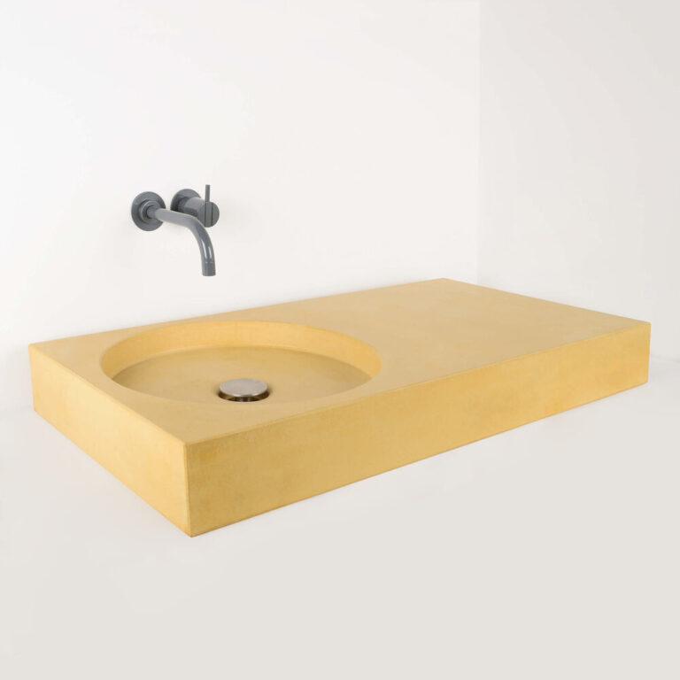 Cero 420 x 830 x 100mm Circular Basin With Vanity Shelf - Image 2