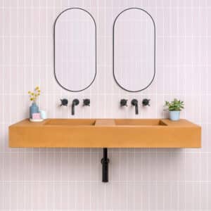 Flor Double No-Taphole Basin