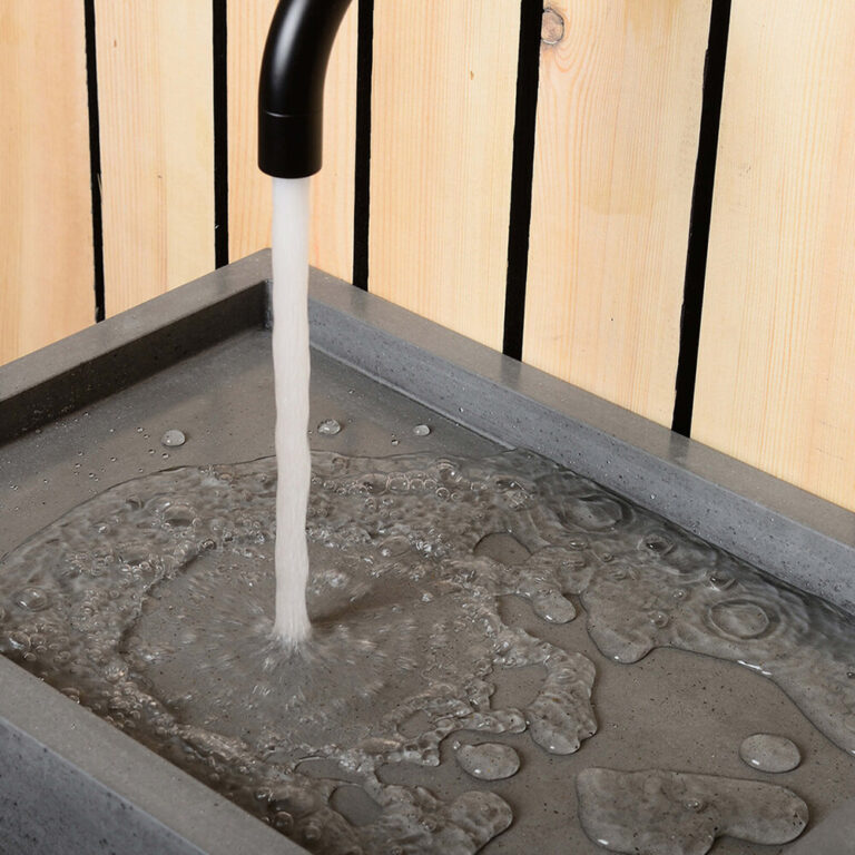 Flor Mini Basin No-Taphole With Offset Vanity Shelf - Image 2