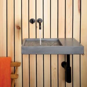 Flor Mini Basin No-Taphole With Offset Vanity Shelf