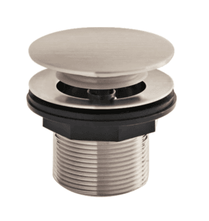 Push Down 60mm CP - Unslotted Bath Waste - Brushed Nickel