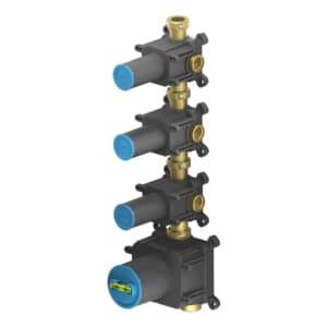 Built-In Part - Thermostatic Shower Mixer With 3 Stop Valves
