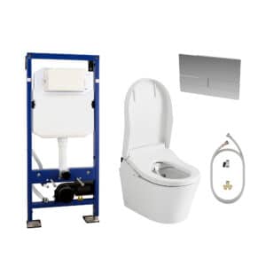 WASHLET® RG With WC GP Pack With Toilet Frame, Flush Plate & Connecting Set