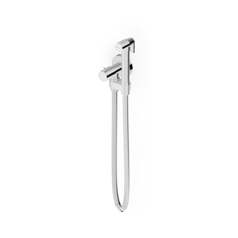 Pan S 1/2'' Shut-Off Valve With Handshower Support, Handspray & Shower Hose 1200 mm
