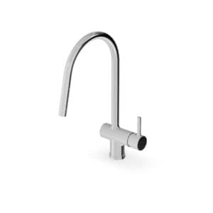 Pan S Single Lever Sink Mixer, Swivel Spout & Spray