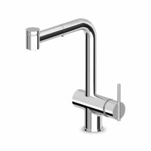 Single Lever Sink Mixer With Swivel Spout, Pull Out Spray 2 Jets