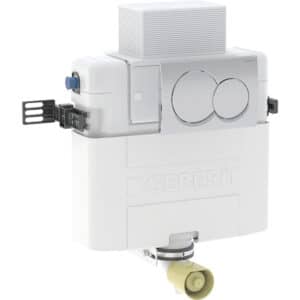Alpha Concealed Cistern 12 cm, 5.8 / 3 Litres, Installation Height 82 cm With Alpha01 Flush Plate, Round