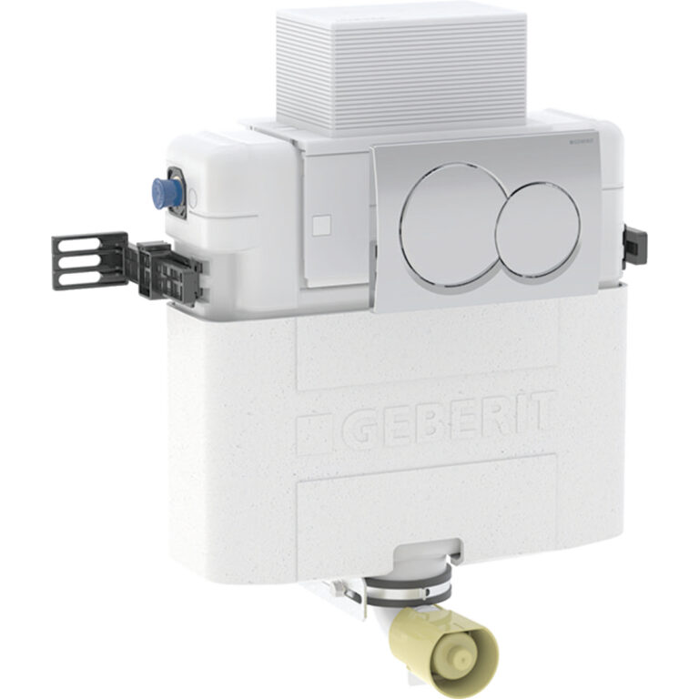 Alpha Concealed Cistern 12 cm, 5.8 / 3 Litres, Installation Height 82 cm With Alpha01 Flush Plate, Round