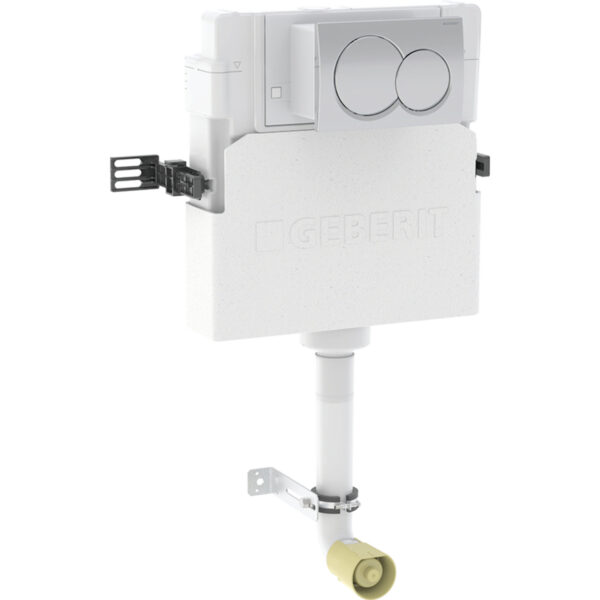 Alpha Concealed Cistern 12 cm, 5.8 / 3 Litres, Installation Height 109 cm With Alpha01 Flush Plate, Round