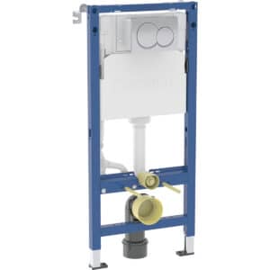 Duofix Element For Wall-Hung WC, 112 cm With Alpha Concealed Cistern 12 cm, 6/3 Litres, Alpha01 Actuator Plate