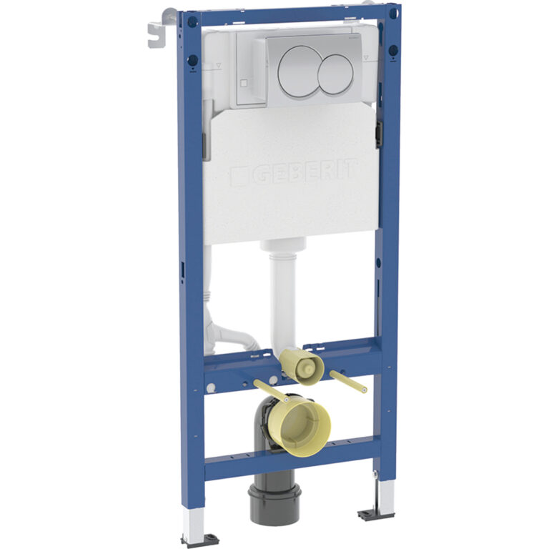 Duofix Element For Wall-Hung WC, 112 cm With Alpha Concealed Cistern 12 cm, 6/3 Litres, Alpha01 Actuator Plate