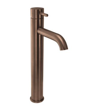 VOS Single Lever Tall Basin Mixer - Brushed Bronze
