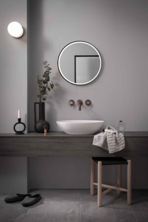 JTP VOS 3 Hole Bath/Basin Mixer Wall Mounted - Brushed Bronze