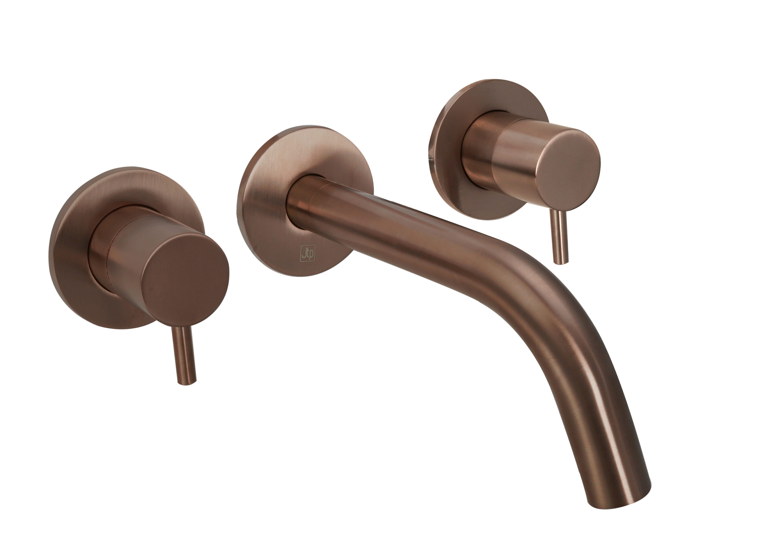 VOS 3 Hole Bath/Basin Mixer Wall Mounted - Brushed Bronze