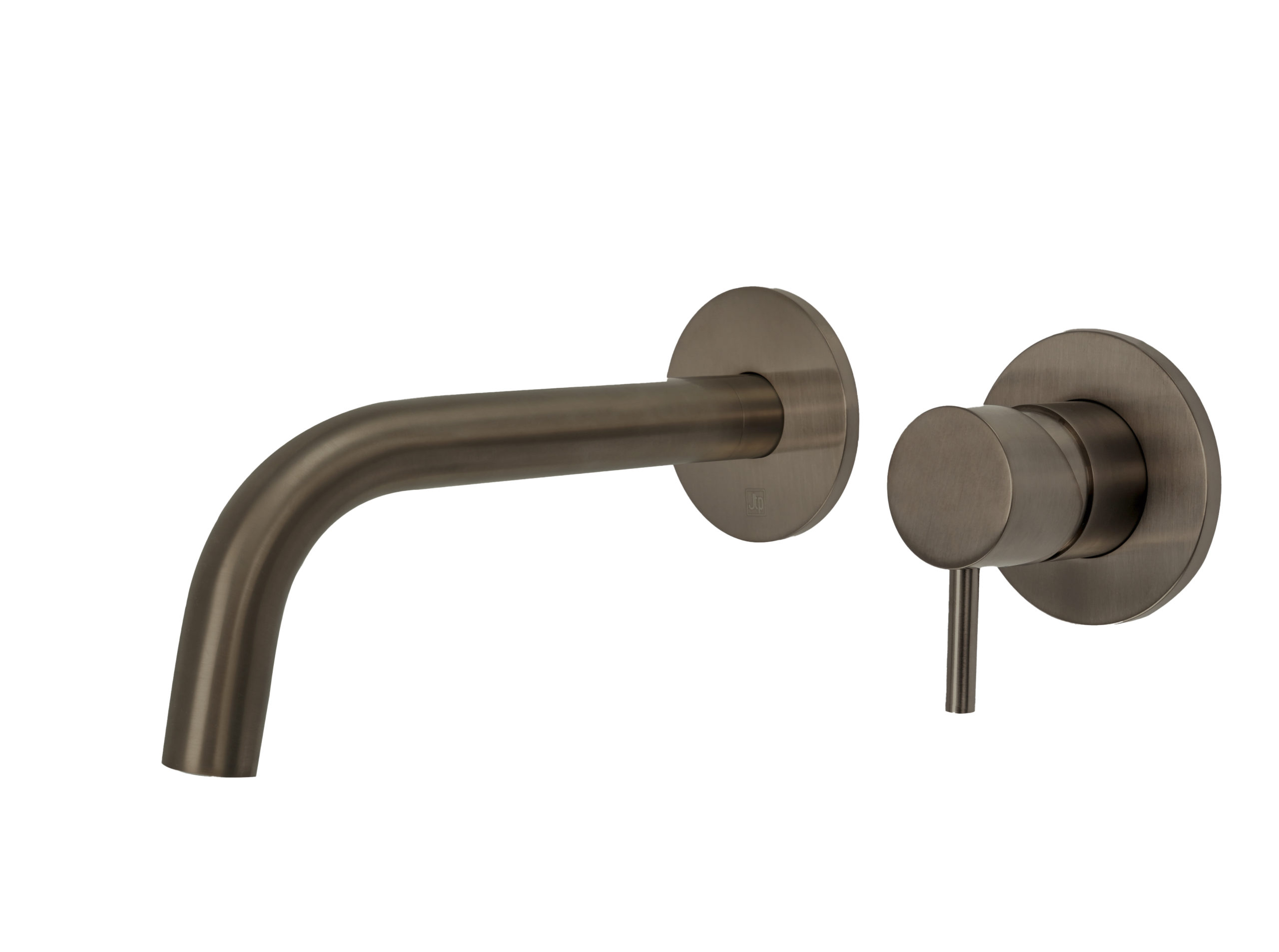 VOS Single Lever Wall Mounted Basin Mixer - Brushed Bronze