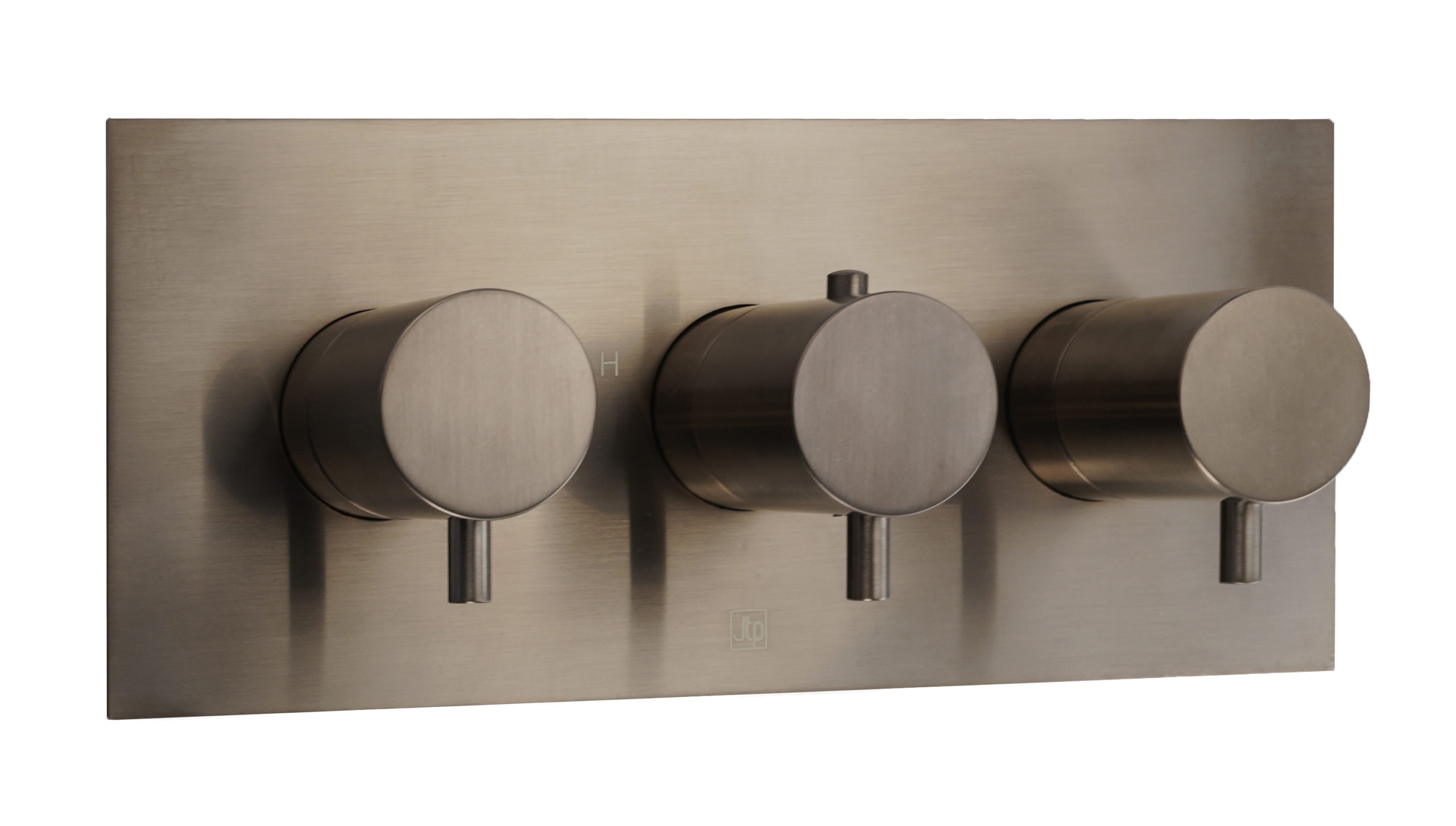 VOS Thermostatic Concealed 3 Outlet Shower Valve, Horizontal - Brushed Bronze