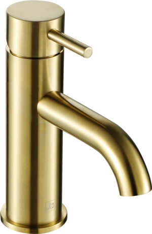 VOS Single Lever Basin Mixer - Brushed Brass