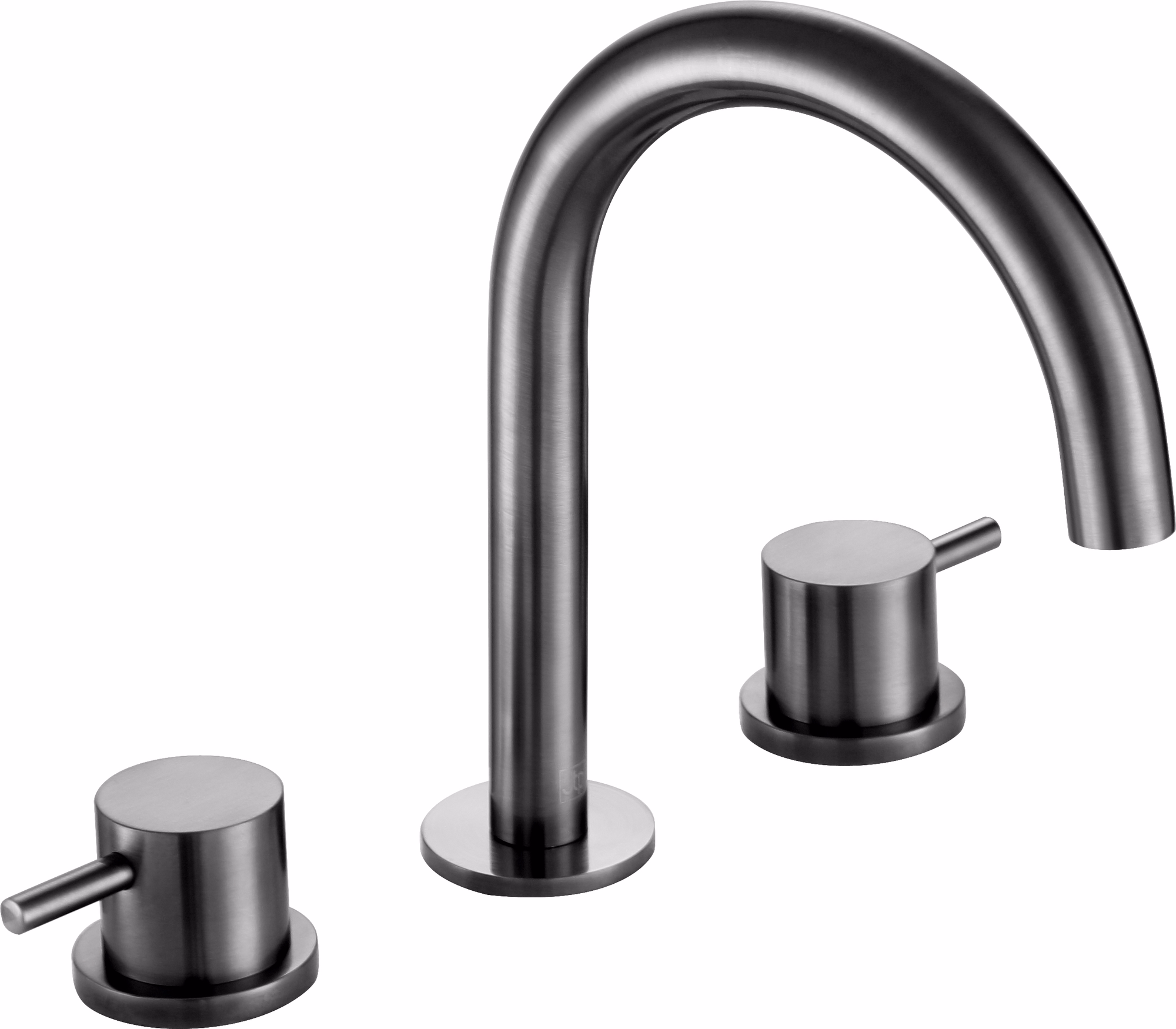 JTP VOS 3 Hole Deck Mounted Basin Mixer - Brushed Black