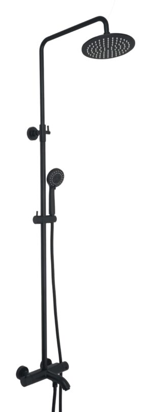 VOS Thermostatic Bar Valve 3 Oulets, Adjustable Riser and Multifunction Shower Handle - Matt Black