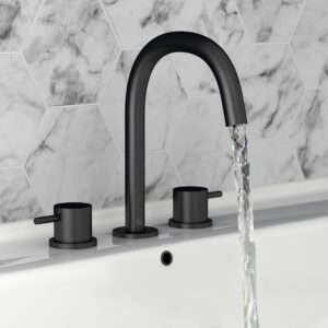 JTP VOS 3 Hole Deck Mounted Basin Mixer - Matt Black