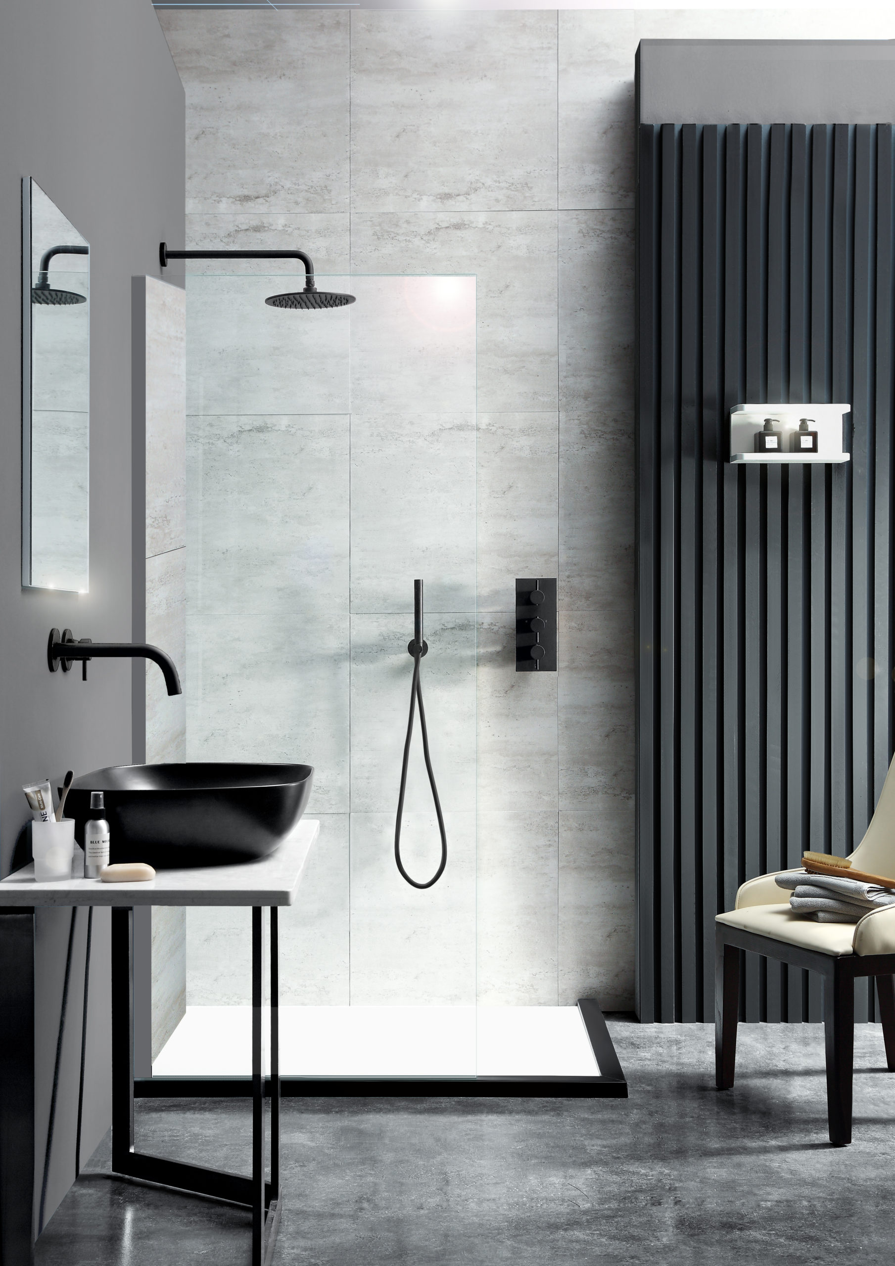 VOS Overhead Shower - Matt Black - Image 2