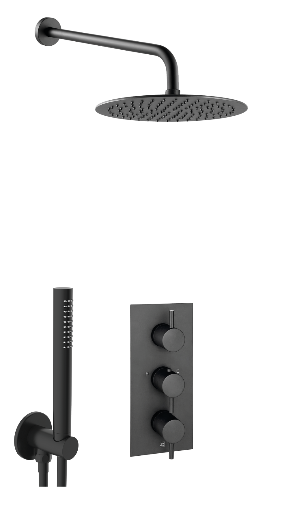 VOS Shower Combination 2 Outlet - Matt Black