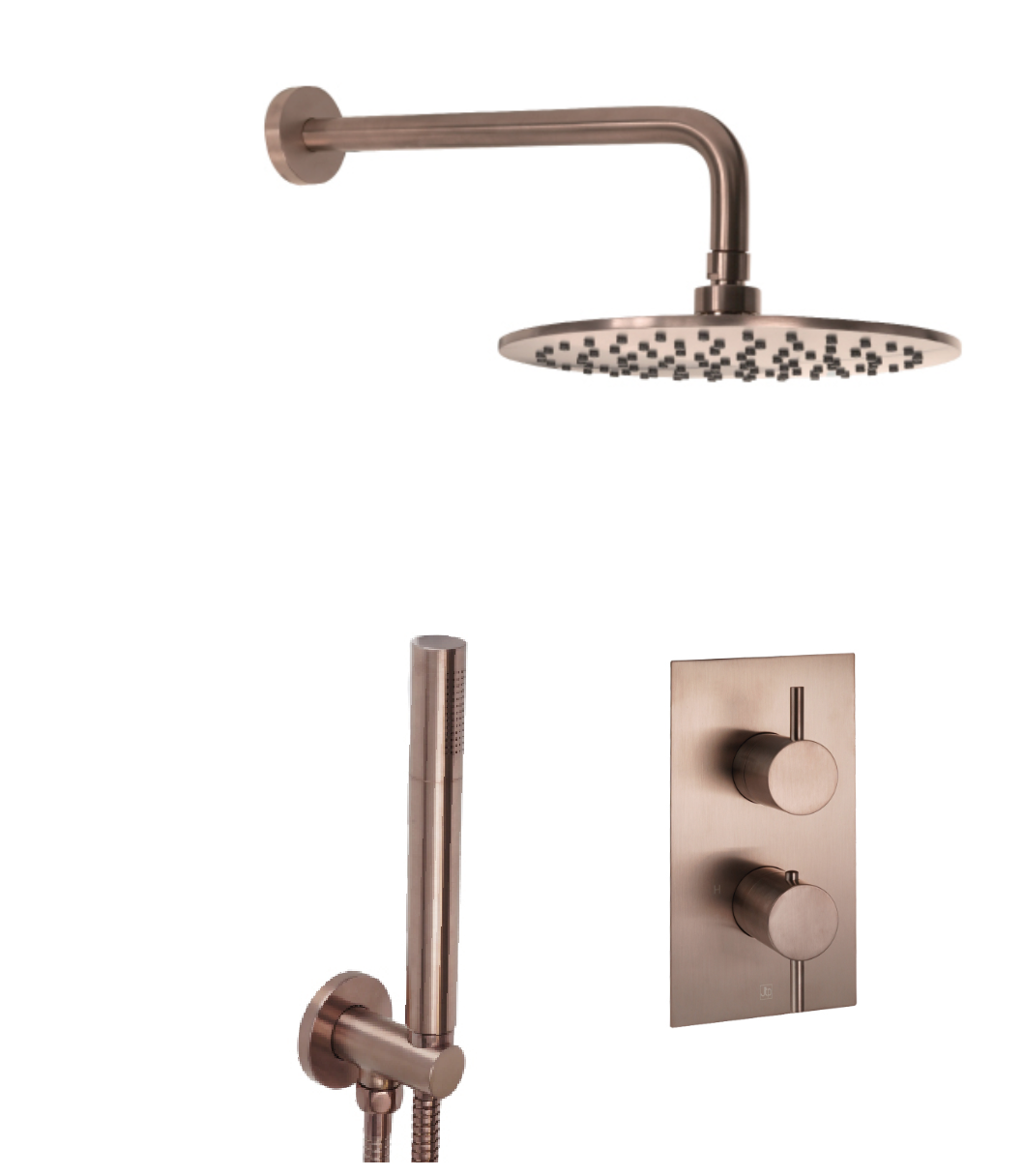 VOS Shower Combination 2 Outlet - Brushed Bronze