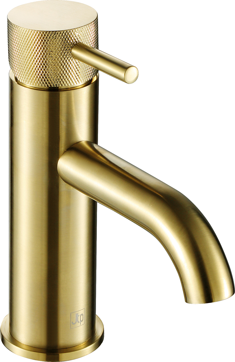 VOS Single Lever Basin Mixer Designer Handle - Brushed Brass