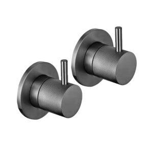 VOS Wall Valves with Designer Handles - Brushed Black
