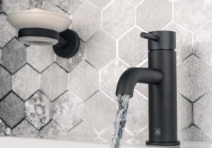 JTP VOS Single Lever Basin Mixer with Designer Handle - Matt Black