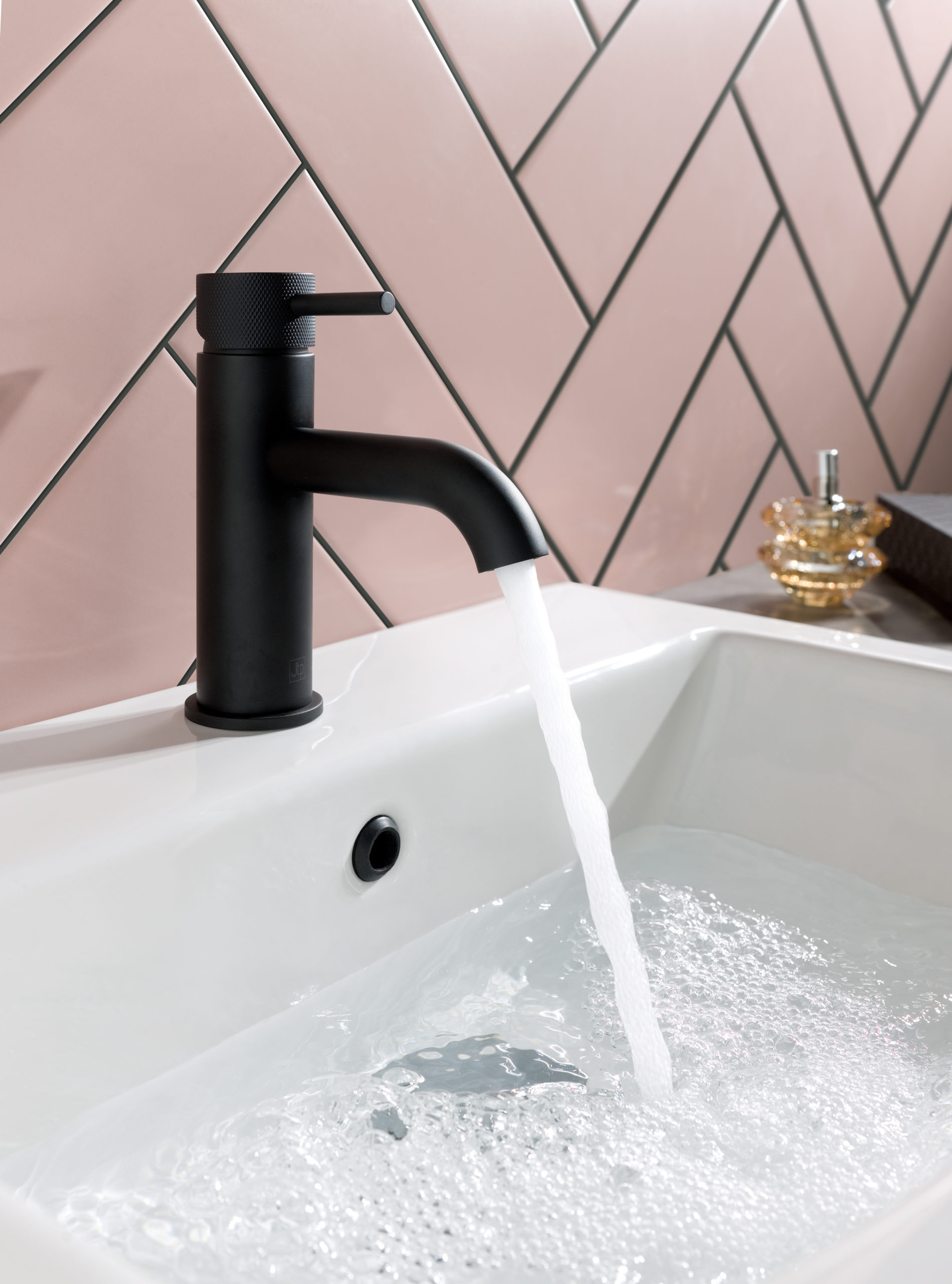 VOS Single Lever Basin Mixer with Designer Handle - Matt Black - Image 3