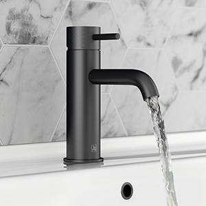 VOS Single Lever Basin Mixer with Designer Handle - Matt Black - Image 2