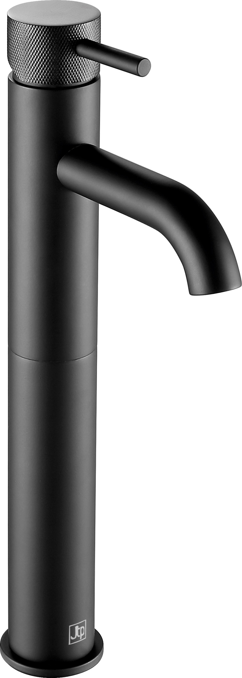 VOS Single Lever Tall Basin Mixer with Designer Handle - Matt Black
