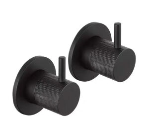VOS Wall Valves with Designer Handles - Matt Black