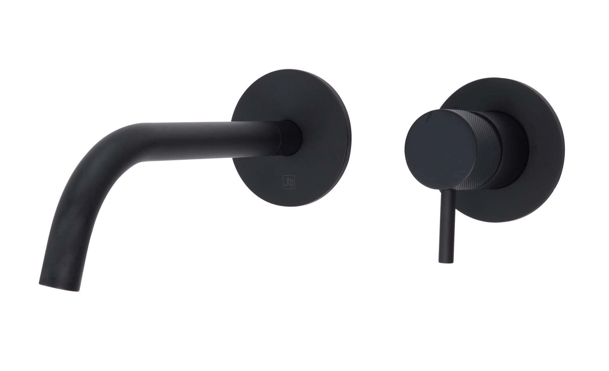 JTP Vos Single Lever Wall Mounted Basin Mixer with Slim Spout with Designer Handle - Black Matt