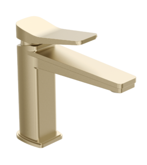 HIX Single Lever Basin Mixer - Brushed Brass