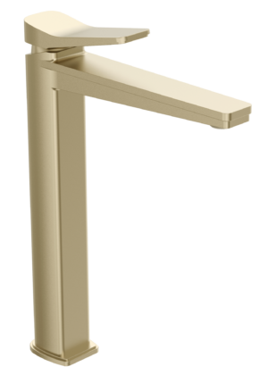 HIX Single Lever Tall Basin Mixer - Brushed Brass