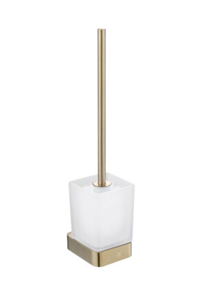 HIX Toilet Brush Holder Wall Mounted - Brushed Brass
