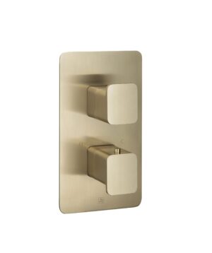 HIX Thermostatic Concealed 1 Outlet Shower Valve - Brushed Brass