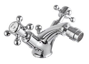 Grosvenor Cross Bidet Mixer with Pop-Up Waste - Chrome