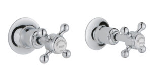 Grosvenor Cross Wall Valves - Chrome