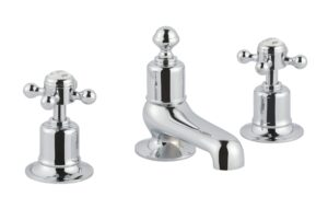 Grosvenor Cross 3 Hole Basin Mixer - Chrome