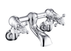 Grosvenor Cross Bath Filler Wall Mounted - Chrome