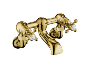 Grosvenor Bath Filler Wall Mounted - Polished Gold