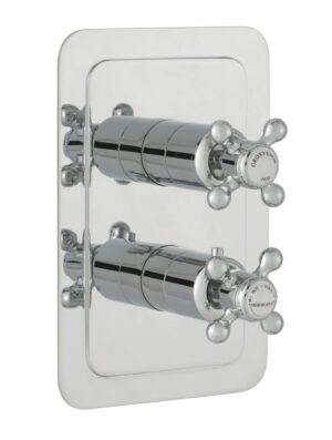 Grosvenor Cross Thermostatic 1 Outlet Shower Valve - Chrome
