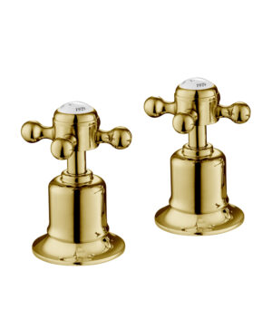 Grosvenor Cross Panel Valves - Polished Gold